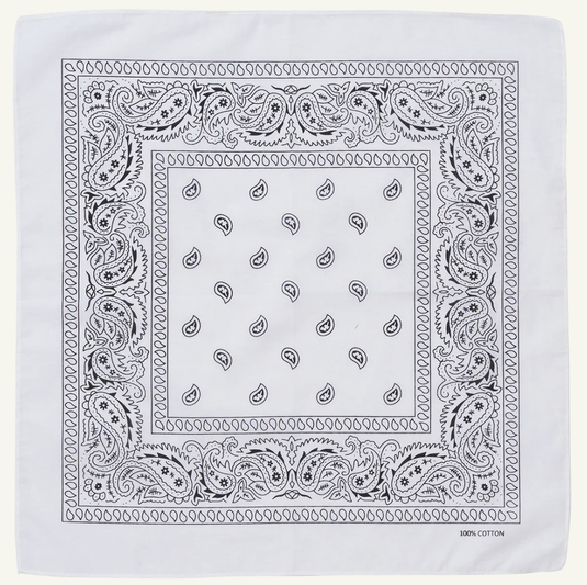 BANDANA Paisley 100% COTTON Head Wrap Durag Bandanna Summer Biker Scarf Mask-37