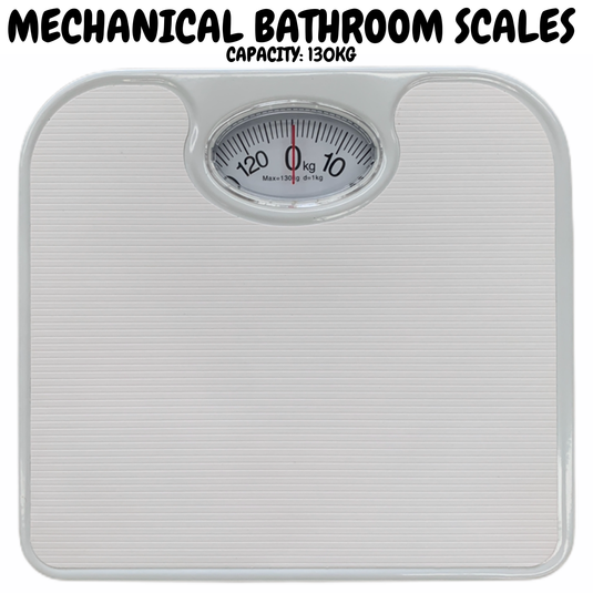 130kg Mechanical Bathroom Scales Weight Checker Kilo Kg Kilograms - White-1