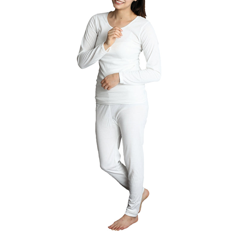 Load image into Gallery viewer, 2pcs Womens Merino Wool Blend Top &amp; Pants Thermal Set Leggings Long Johns Underwear-3
