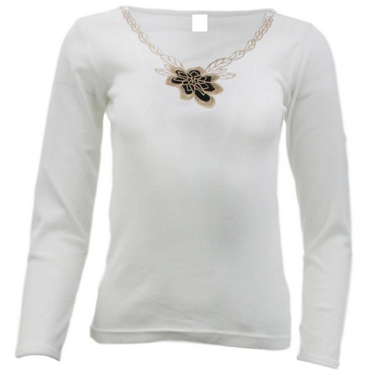 Ladies Merino Wool Blend Long Sleeve Thermal Spencer Top Thermals Underwear-6