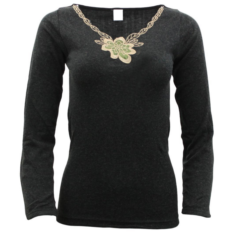 Load image into Gallery viewer, Ladies Merino Wool Blend Long Sleeve Thermal Spencer Top Thermals Underwear-15
