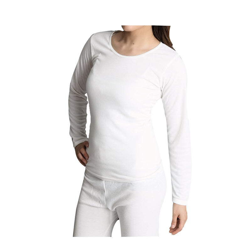 Load image into Gallery viewer, Ladies Merino Wool Blend Long Sleeve Thermal Spencer Top Underwear Thermals-3
