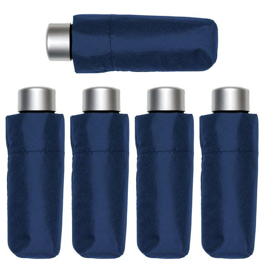 5x Bobbie J Super Lite Mini Handbag Umbrella Compact Folding Lightweight Bulk in Navy-0