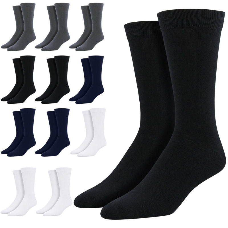Load image into Gallery viewer, 12 Pairs Bamboo Derived Loose Top Socks Diabetic Comfort Circulation - Assorted-0
