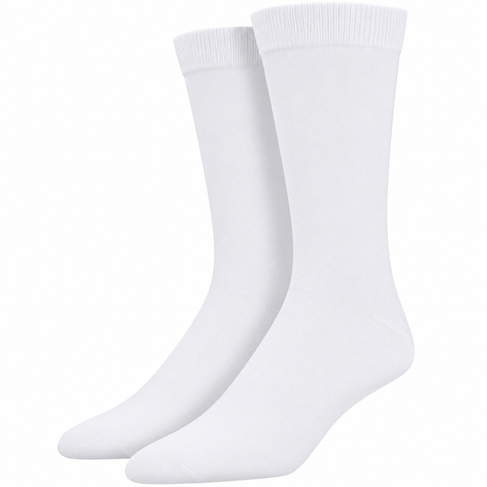 1 Pair Bamboo Derived Loose Top Socks Diabetic Style Comfort Circulation - White-1