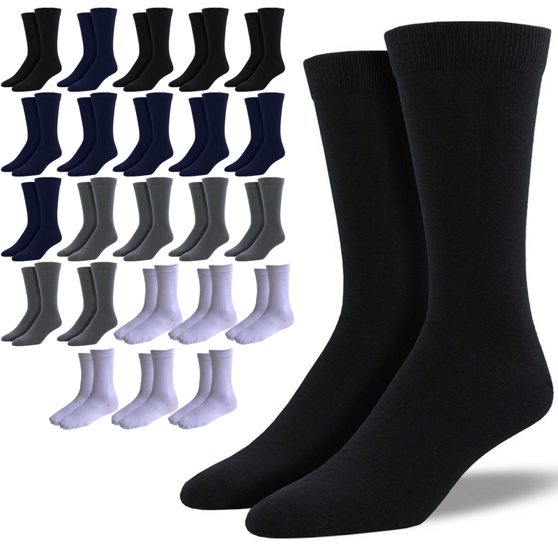 Load image into Gallery viewer, 24 Pairs Premium Bamboo Loose Top Socks Diabetic Diabetes Circulation Eco Sox-15
