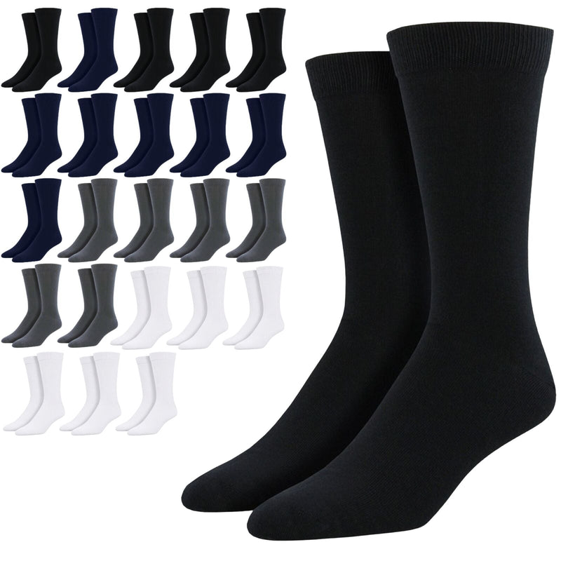Load image into Gallery viewer, 24 Pairs Bamboo Derived Loose Top Socks Diabetic Comfort Circulation - Assorted-0
