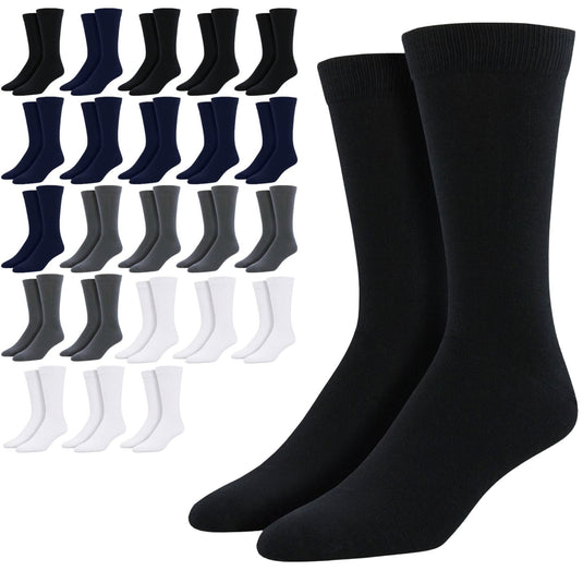 24 Pairs Bamboo Derived Loose Top Socks Diabetic Comfort Circulation - Assorted-0