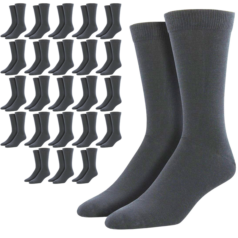 Load image into Gallery viewer, 24 Pairs Bamboo Derived Loose Top Socks Diabetic Comfort Circulation - Grey-0
