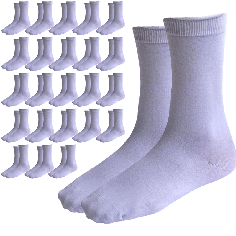 Load image into Gallery viewer, 24 Pairs Bamboo Derived Loose Top Socks Diabetic Comfort Circulation - White-4
