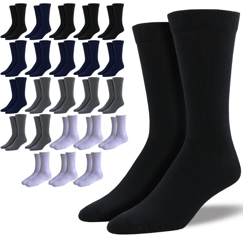 Load image into Gallery viewer, 24 Pairs Premium Bamboo Loose Top Socks Diabetic Diabetes Circulation Eco Sox-17
