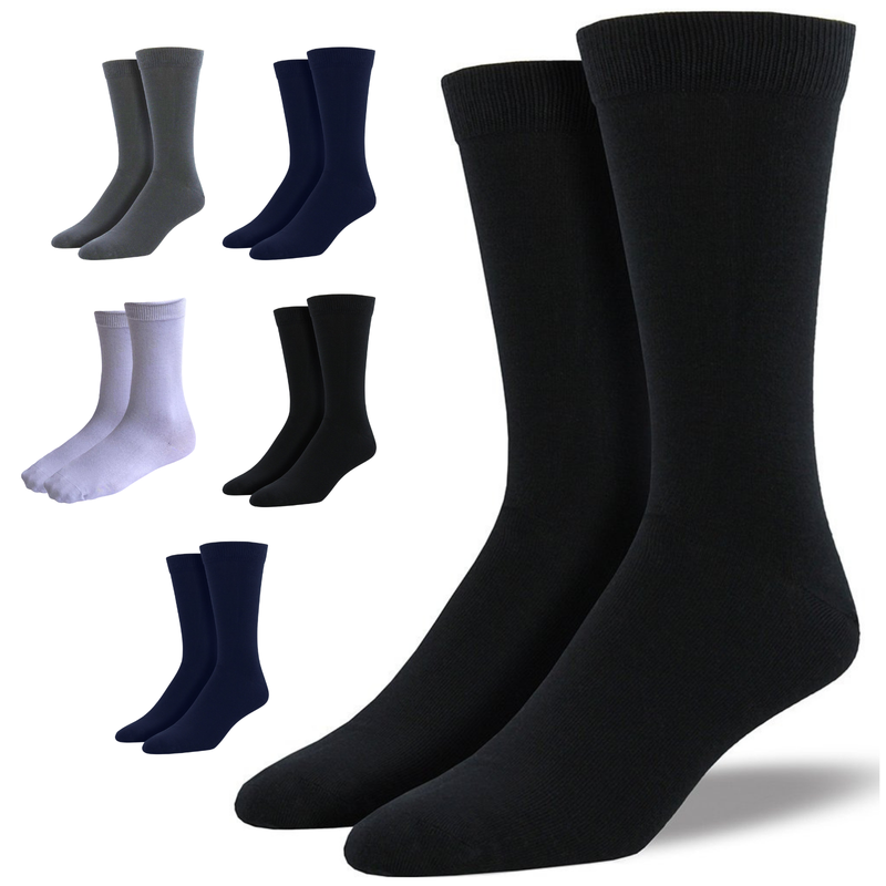 Load image into Gallery viewer, 6 Pairs Bamboo Derived Loose Top Socks Diabetic Comfort Circulation - Assorted-1
