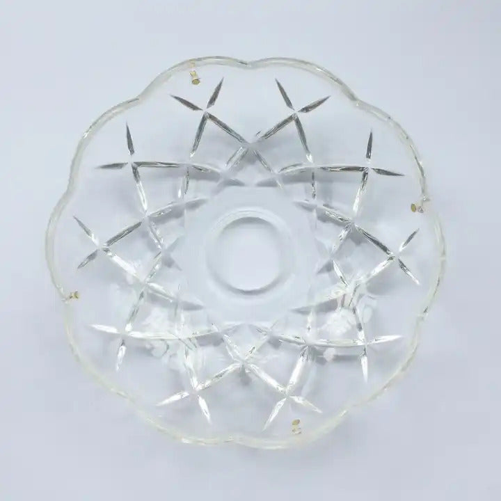 Load image into Gallery viewer, 2x 120mm Crystal Chandelier Bobeche Lamp Chandelier Part w/ Gold Pins (30mm Hole)-2

