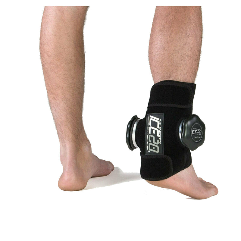 Load image into Gallery viewer, ICE 20 Double Ankle Strap Compression Therapy Wrap Cold Pain Relief w Bag-1
