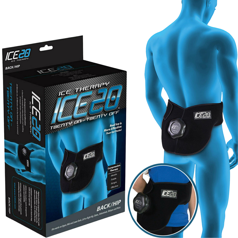 Load image into Gallery viewer, ICE 20 Back/Hip Strap Compression Therapy Wrap Cold Pain Relief-0
