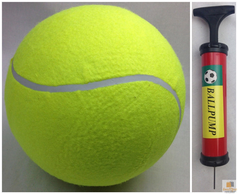 Load image into Gallery viewer, 10" GIANT TENNIS BALL with BALL PUMP Air Inflator for Autographs Signatures-3
