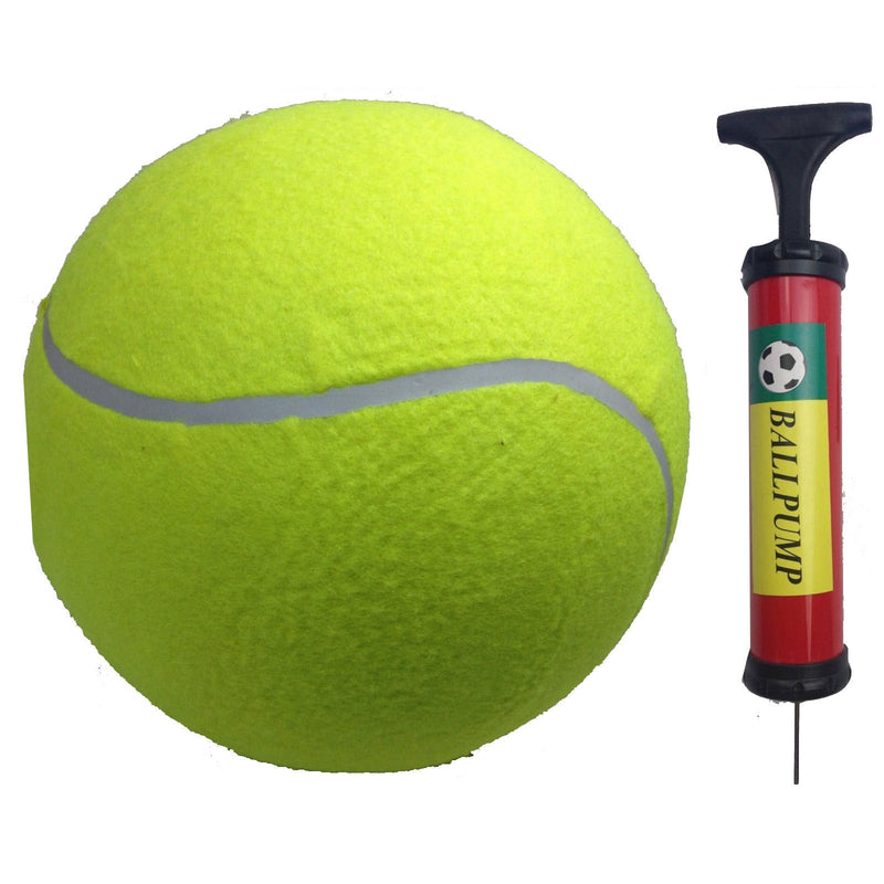 Load image into Gallery viewer, 10" GIANT TENNIS BALL with BALL PUMP Air Inflator for Autographs Signatures-1

