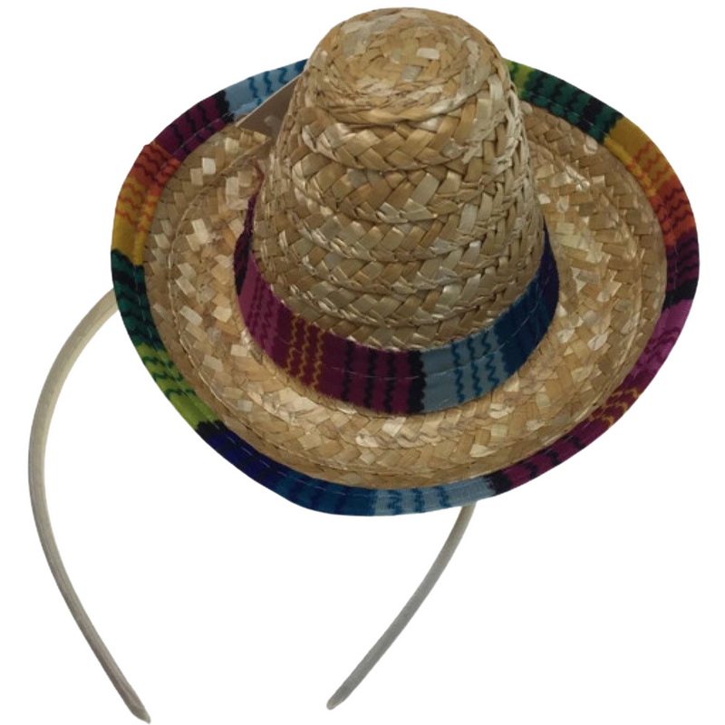 Load image into Gallery viewer, 12x MINI SOMBRERO HATS on Headband Mexican Spanish Fiesta Party Costume BULK-0
