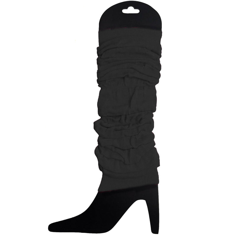 Load image into Gallery viewer, 12 LEG WARMERS Knitted Womens Neon Party Knit Ankle Fluro Dance Costume 80s BULK - Black-3

