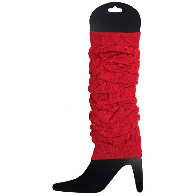 Load image into Gallery viewer, 12 LEG WARMERS Knitted Womens Neon Party Knit Ankle Fluro Dance Costume 80s BULK - Red-2
