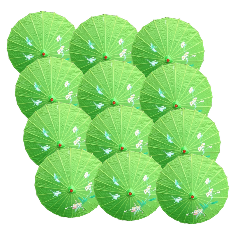Load image into Gallery viewer, 12x PARASOL UMBRELLA Chinese Japanese Bamboo Flower Pattern 80cm Large BULK-9

