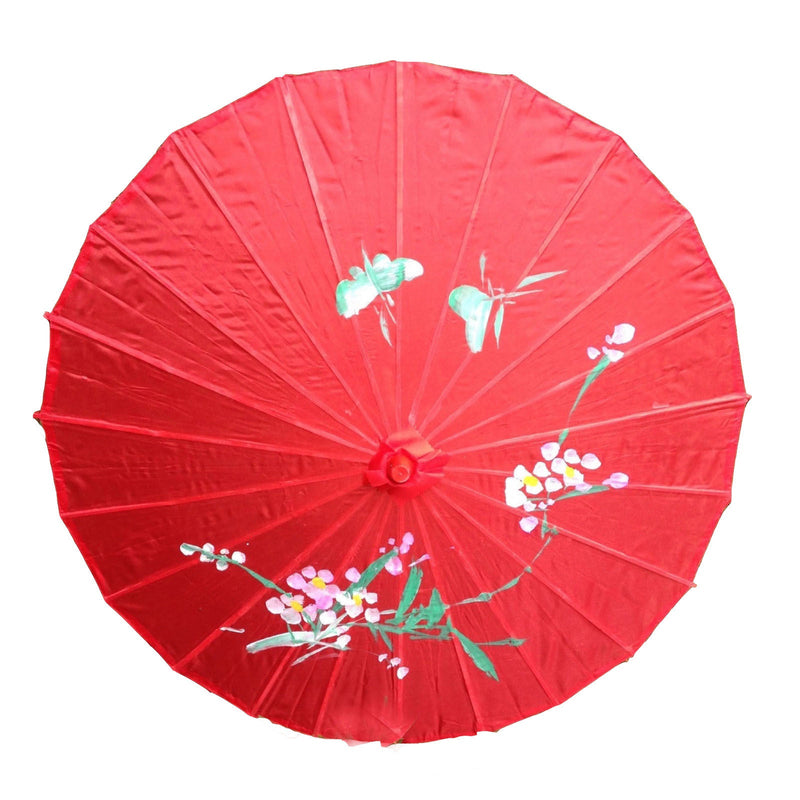 Load image into Gallery viewer, 12x PARASOL UMBRELLA Chinese Japanese Bamboo Flower Pattern 80cm Large BULK-12
