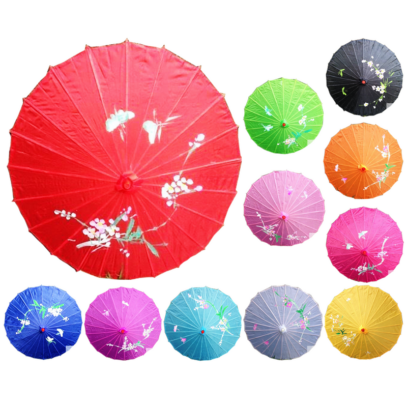 Load image into Gallery viewer, 12x PARASOL UMBRELLA Chinese Japanese Bamboo Flower Pattern 80cm Large BULK-0
