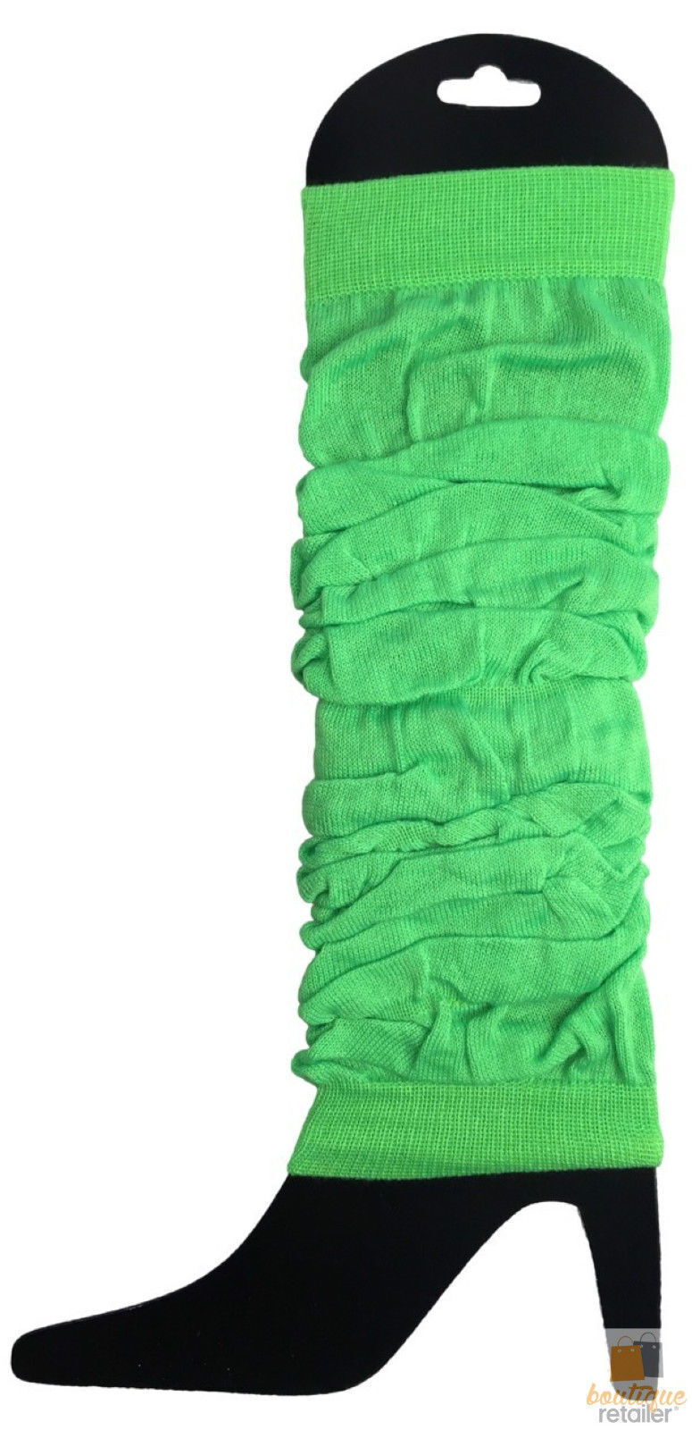 Load image into Gallery viewer, 24 LEG WARMERS Knitted Womens Neon Party Knit Ankle Fluro Dance Costume 80s BULK - Fluro Green-2
