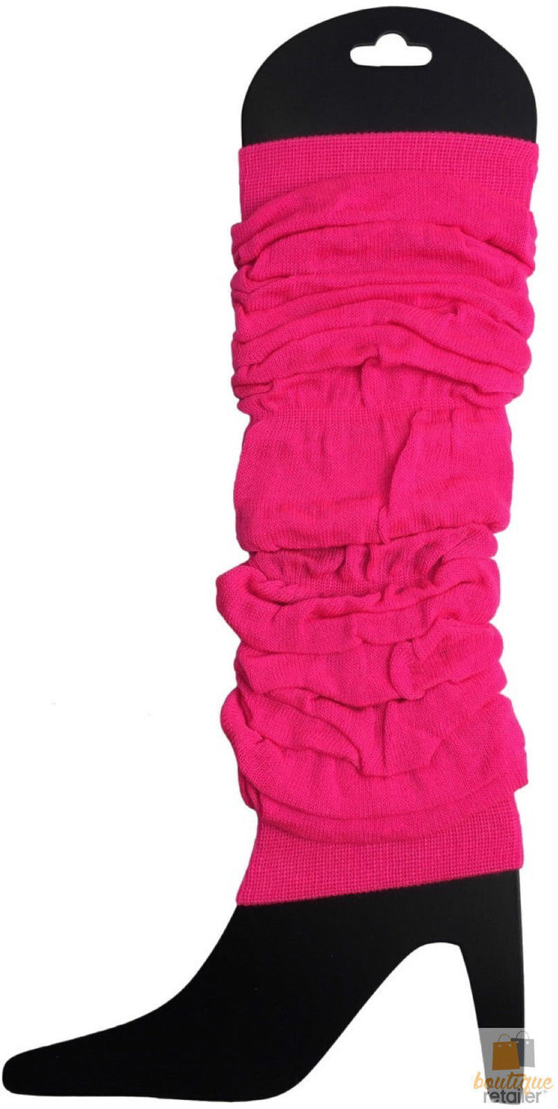 Load image into Gallery viewer, 24 LEG WARMERS Knitted Womens Neon Party Knit Ankle Fluro Dance Costume 80s BULK - Fluro Hot Pink-2
