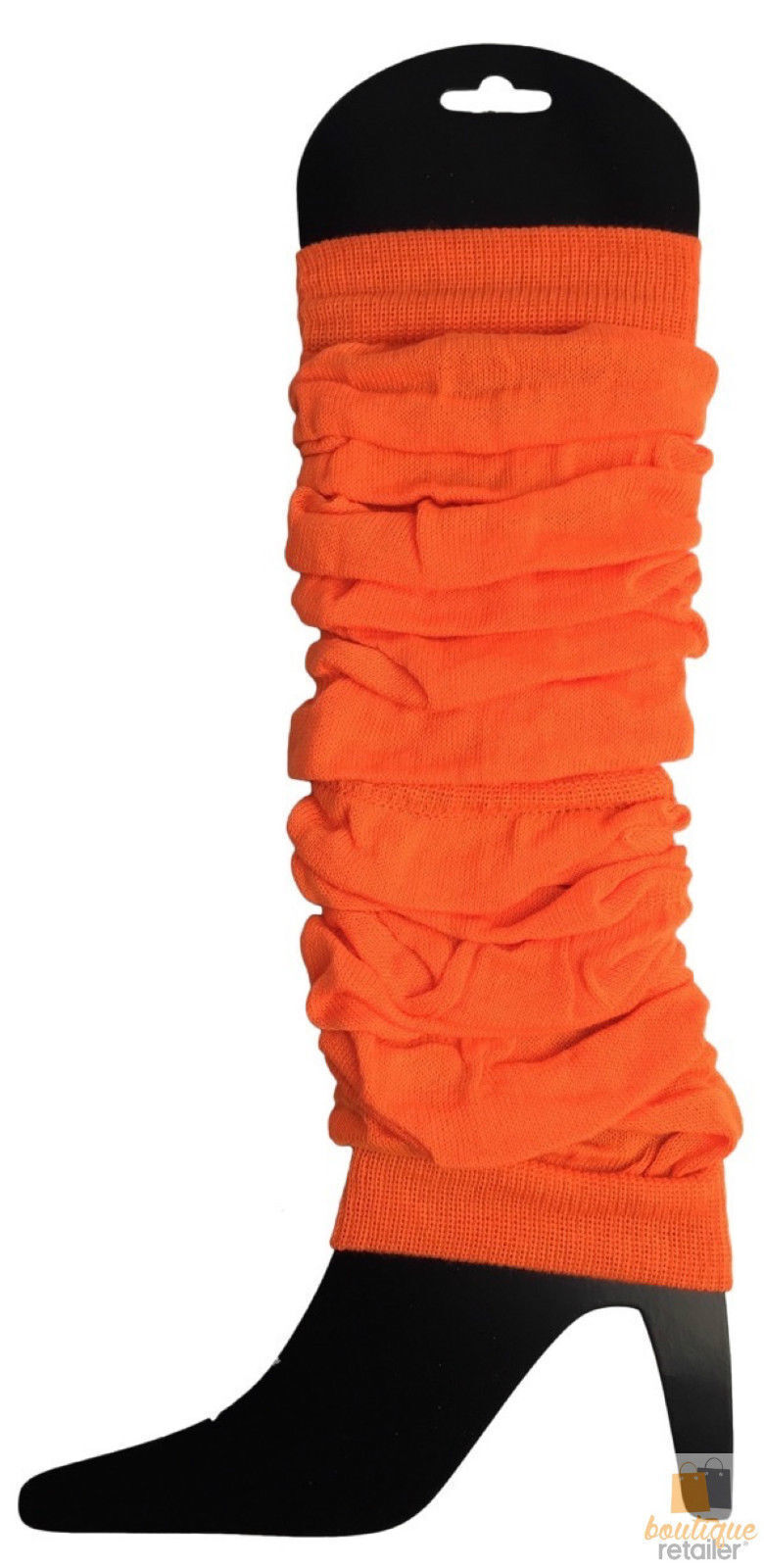 Load image into Gallery viewer, 24 LEG WARMERS Knitted Womens Neon Party Knit Ankle Fluro Dance Costume 80s BULK - Fluro Orange-2
