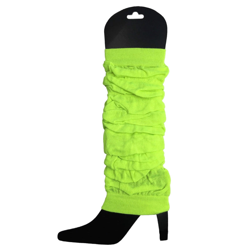 Load image into Gallery viewer, 24 LEG WARMERS Knitted Womens Neon Party Knit Ankle Fluro Dance Costume 80s BULK - Fluro Yellow-2
