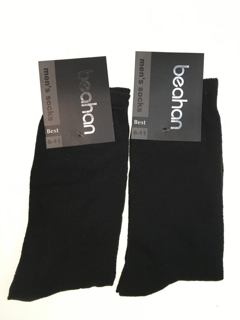 Load image into Gallery viewer, 2 Pairs COTTON BUSINESS SOCKS Mens Dress Crew Plain Work Casual-3
