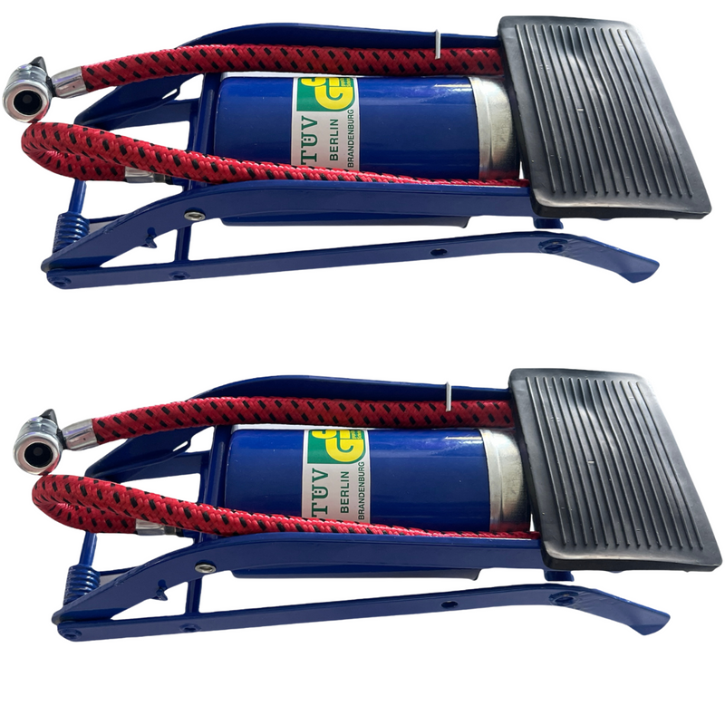 Load image into Gallery viewer, 2x HIGH PRESSURE FOOT PUMP Ball Bicycle Motorbike Car Tire Inflator Tyre Air-4
