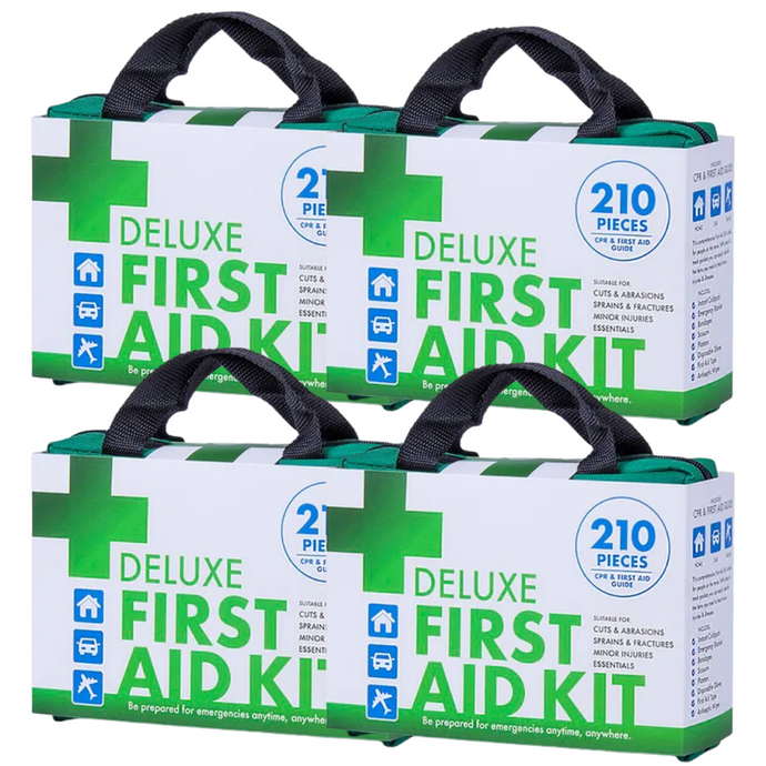 4x 210PCS EMERGENCY FIRST AID KIT Medical Travel Set Workplace Office ARTG BULK-0