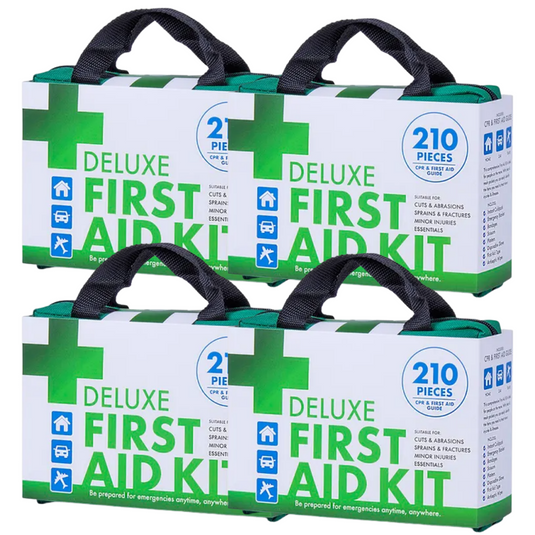 4x 210PCS EMERGENCY FIRST AID KIT Medical Travel Set Workplace Office ARTG BULK-0