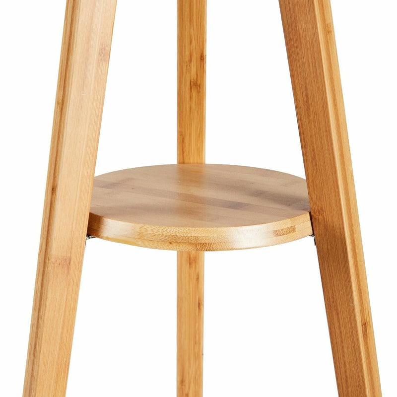 Load image into Gallery viewer, 156cm Bamboo Wooden Tripod Floor Lamp with White Light Linen Shade-4
