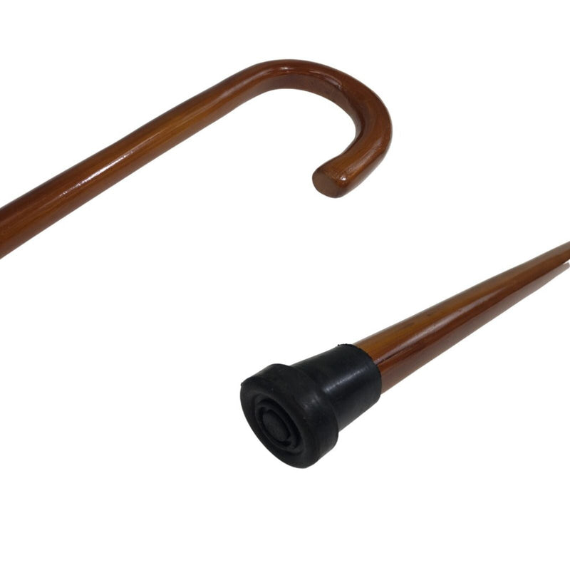 Load image into Gallery viewer, 92cm WOODEN WALKING STICK Wood Cane Pole Carved Varnished Deluxe Quality Sturdy - Brown-3
