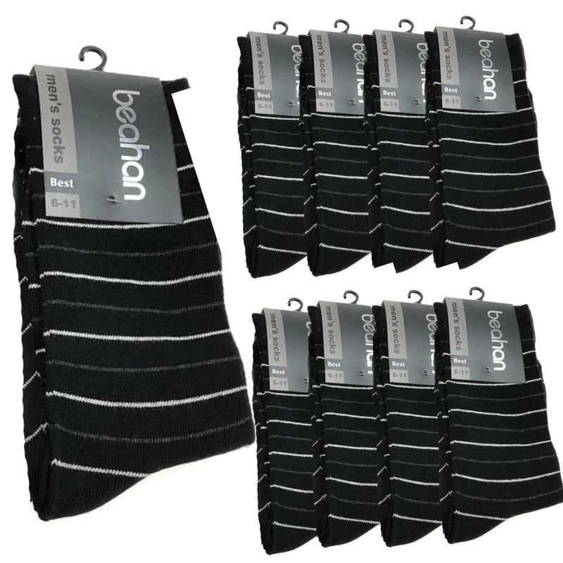 Load image into Gallery viewer, 9 Pairs COTTON BUSINESS SOCKS Mens Dress Crew Plain Work Casual  BULK-3
