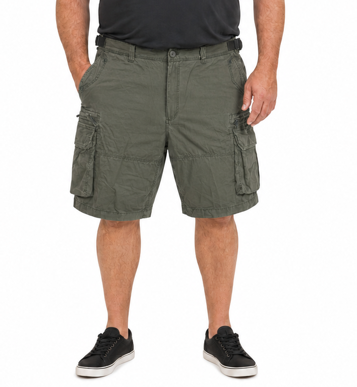 Load image into Gallery viewer, Deluxe CARGO SHORTS Heavy Duty Summer 100% COTTON - Khaki Green-1
