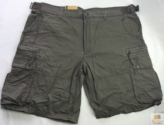 Deluxe CARGO SHORTS Heavy Duty Summer 100% COTTON - Khaki Green-3