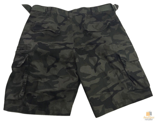 Deluxe Heavy Duty CARGO SHORTS 100% COTTON Drill Summer Work Adjustable in Camouflage-2
