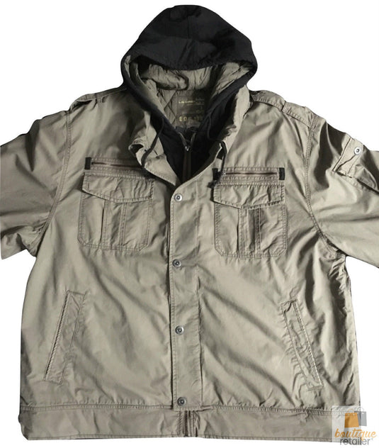 MENS PLUS SIZE JACKET King Extra Big & Tall Hooded Coat 100% COTTON Warm Winter-2