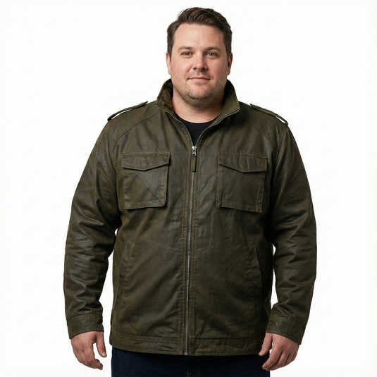 MENS PLUS SIZE JACKET King Extra Big & Tall Hood Coat 100% COTTON Warm Winter Large-1