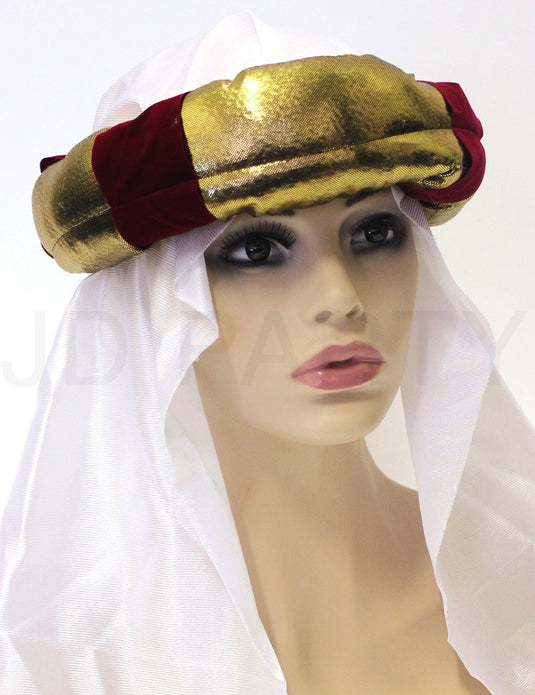 Arabian Desert Prince Hat Headpiece Costume Party Fancy Dress Arabic-0