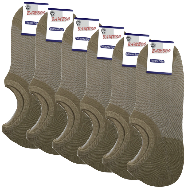 Load image into Gallery viewer, 6x Pairs No Show Bamboo Socks Non-Slip Heel Grip Low Cut Invisible Footlet New-5
