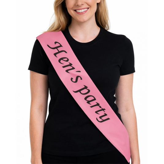 Party Sash Bride Birthday Hen Night Girls Womens Celebration Sash - Pink-0