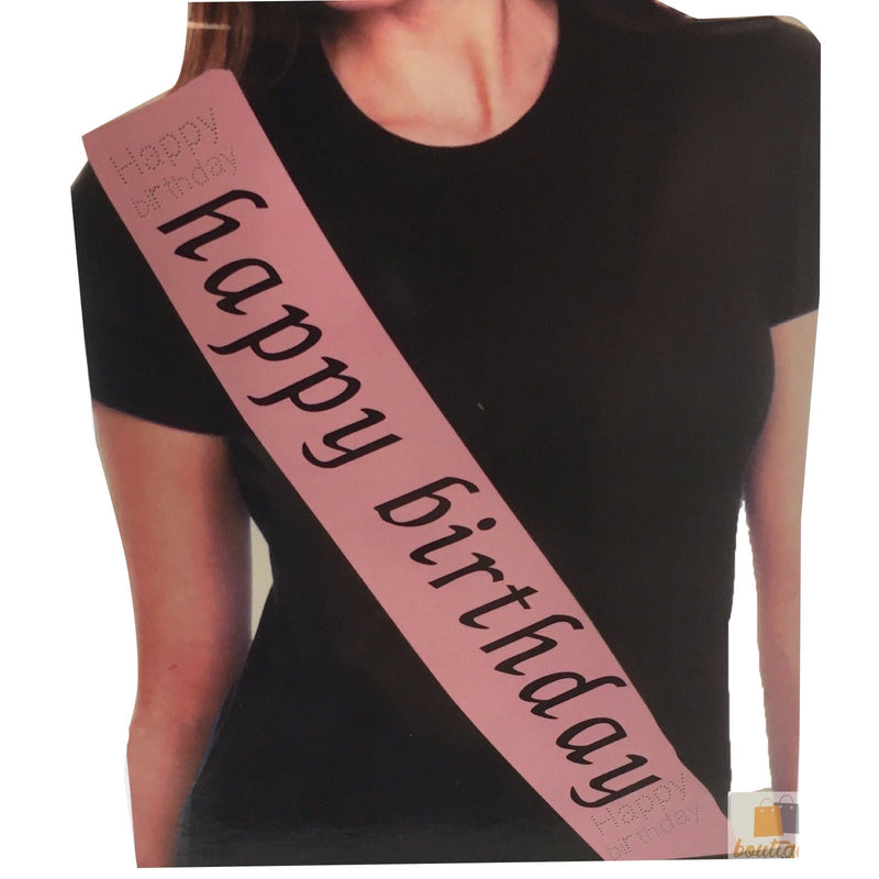 Load image into Gallery viewer, Party Sash Happy Birthday Hen Night Womens Celebration Sash One Size - Pink-2
