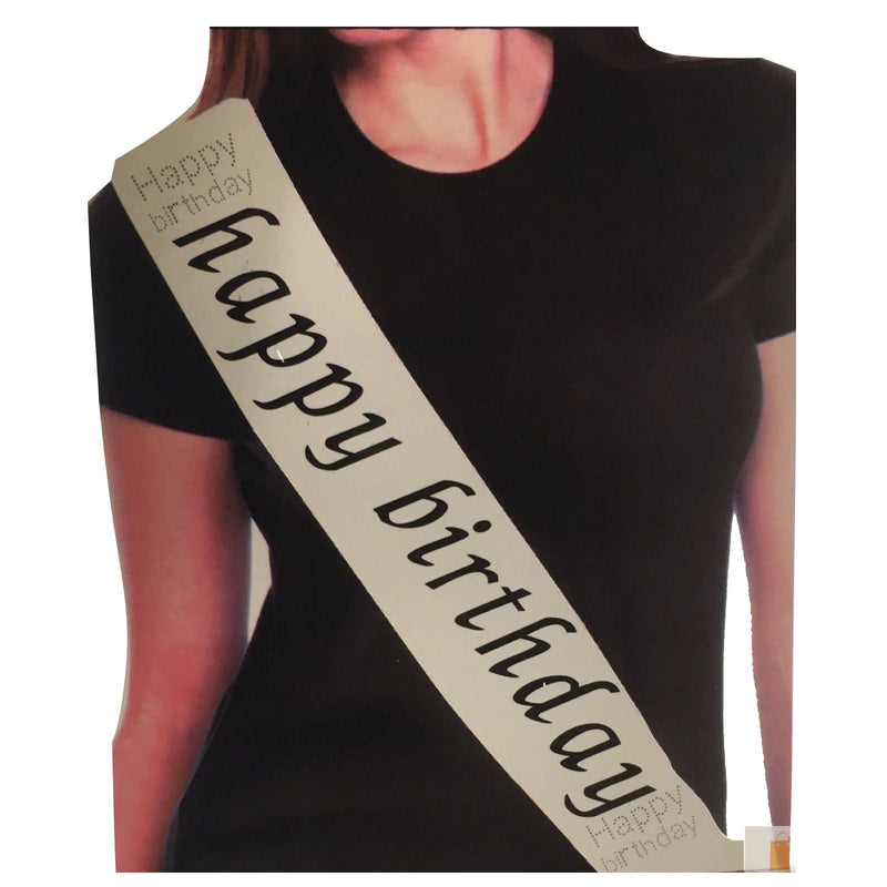 Load image into Gallery viewer, Party Sash Happy Birthday Hen Night Womens Celebration Sash One Size - White-2
