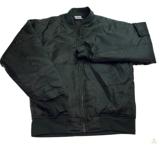 Plus Size Quilted Jacket Zip Up Classic Padded Flight Flying Winter Big & Tall - Bottle Green-12