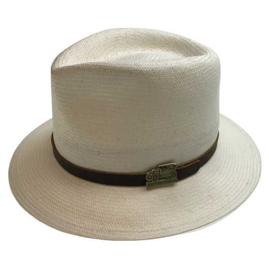 Premium STRAW HAT Panama Trilby Fedora Feather Sun Beach Brim Cap USA Made BR005-1